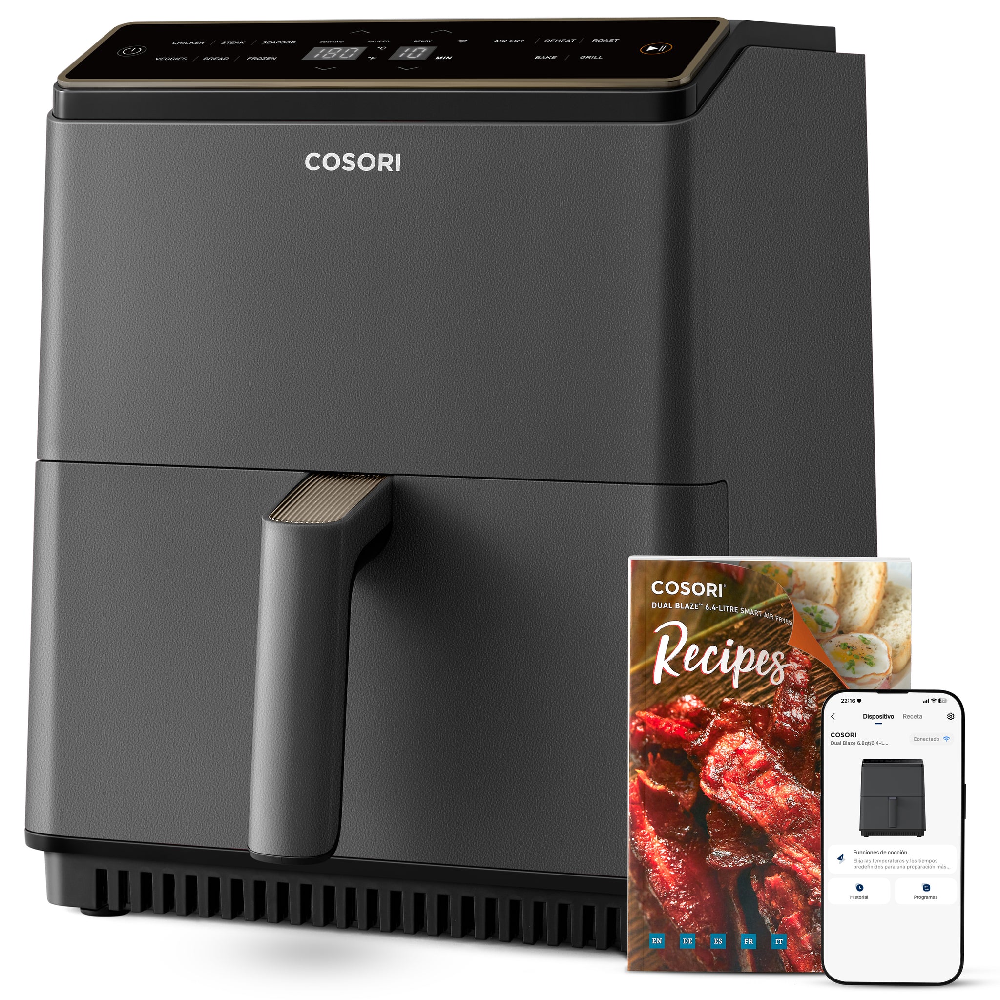 COSORI Dual Blaze CAF-P585S-AES, imagen de producto del modelo exacto.