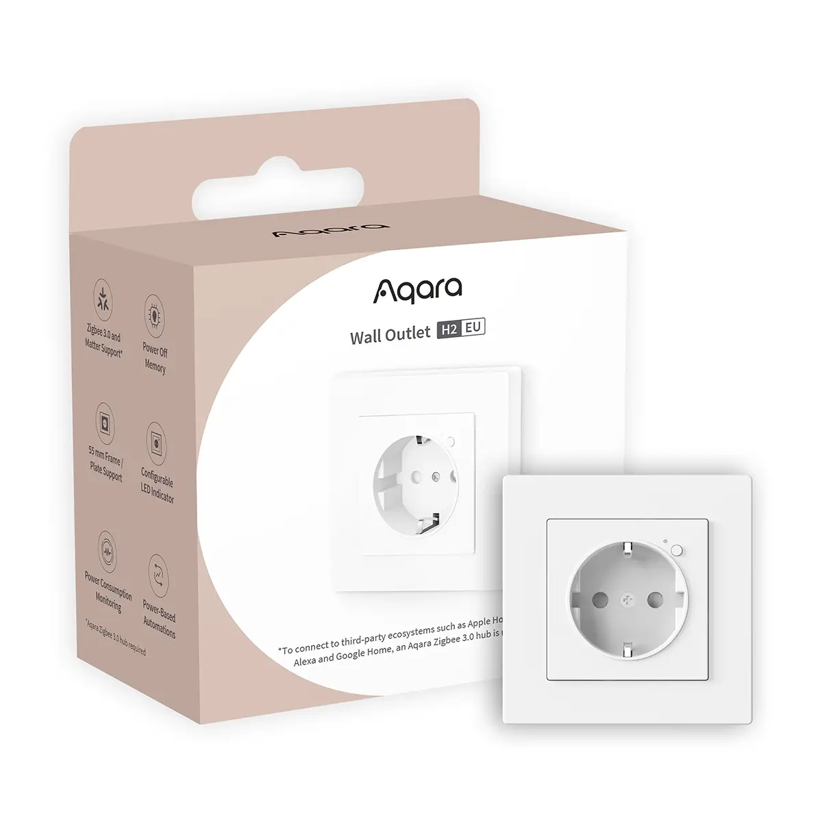 Aqara Power Plug H2 EU, SP-P05E, imagen de producto del modelo exacto.