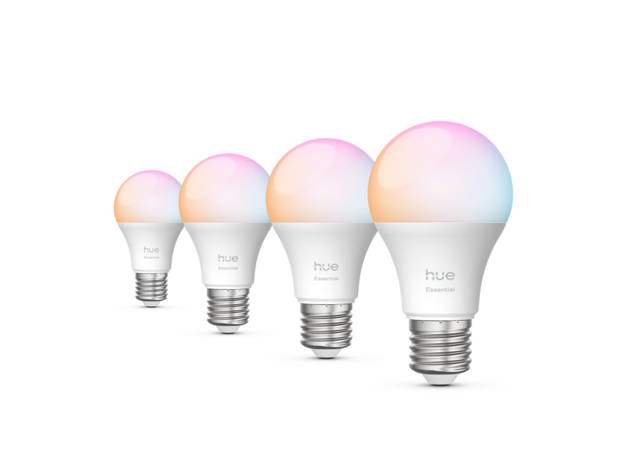 Philips Hue Essential A60 E27 806 lm, pack de 4, imagen oficial del modelo.